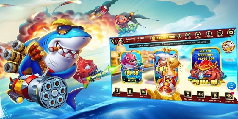 Bắn Cá VIP 4D - Đại Dương Sống Động, Đổi Thưởng Cực Lớn 6 Hệ thống vũ khí đạn dược cực kỳ hiện đại